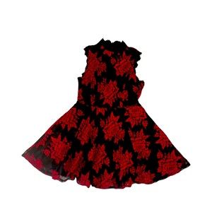 Black and red shirt dress